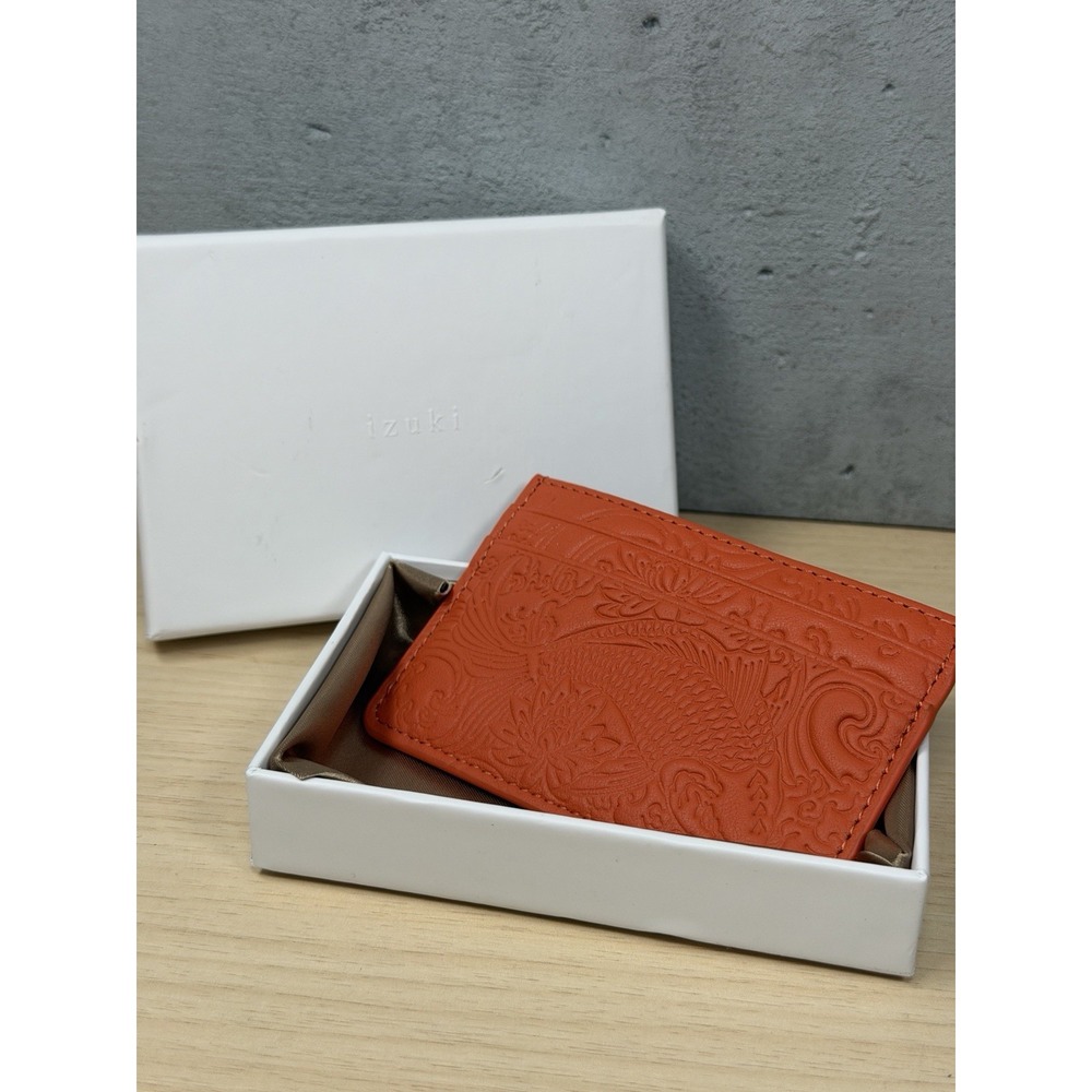 Izuki Studios - Koi Pattern - Mandrin Orange Koi Card Holder